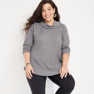 Maurices | Wayside Solid Waffle Cowl Neck Top